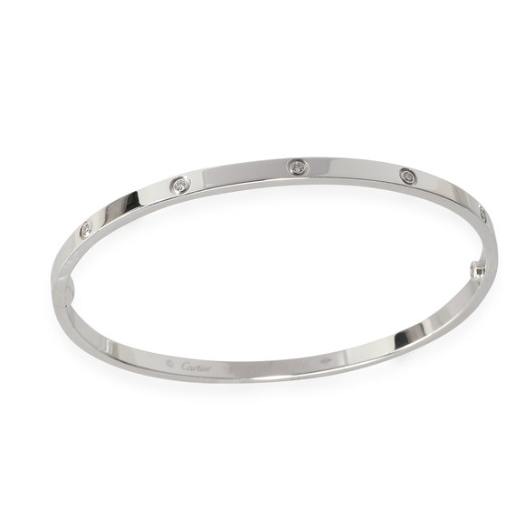 CARTIER Love Bracelet, Small Model, 10 Diamonds [White Gold] - Picture 4 of 6